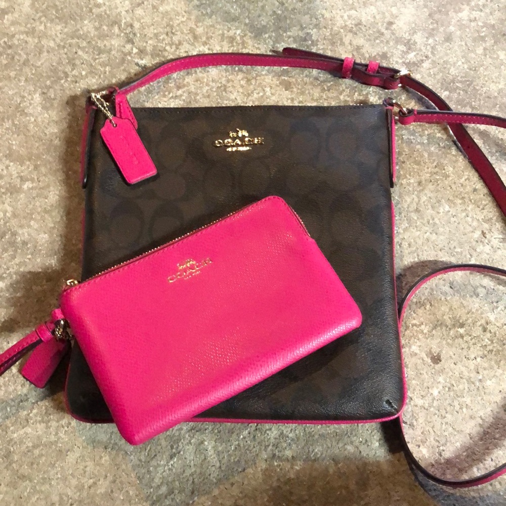 Coach crossbody & wristlet